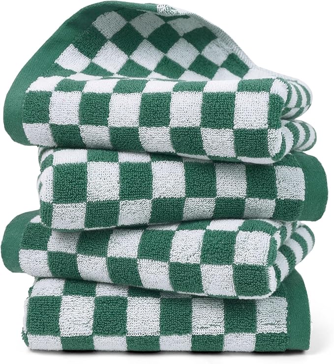 Jacquotha Green Hand Towels 4 Pack, Cotton Decorative Bathroom Hand Towel & by Jacquotha