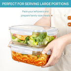 Vtopmart 2Pack 1860ml/63oz Large Glass Storage Containers - Image 3