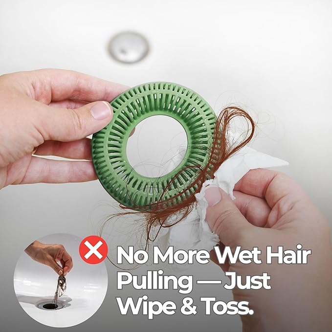 Hair Catcher for Shower Drain & Bathtub – TubRing Pop-Up Drain Protector & - Image 3