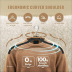 30 Pack Velvet Shirt Hangers, Non-Slip Slim Flocked Clothes Hanger - Image 2