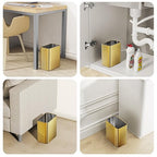Cesun Small Bathroom Trash Can 2.1 Gallon Wastebasket, Modern Metal Garbage Can - Image 7
