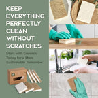 Greenzla Kitchen Sponges, Odor Free Plant-Based Dish Sponges, Non-Scratch Sisal - Image 6