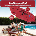Simple Deluxe 9' Patio Umbrella Outdoor Table Market Yard Umbrella with Push Button Tilt/Crank - Image 5