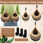 Honeydak Boho Decor Hanging Wall Baskets - Image 2