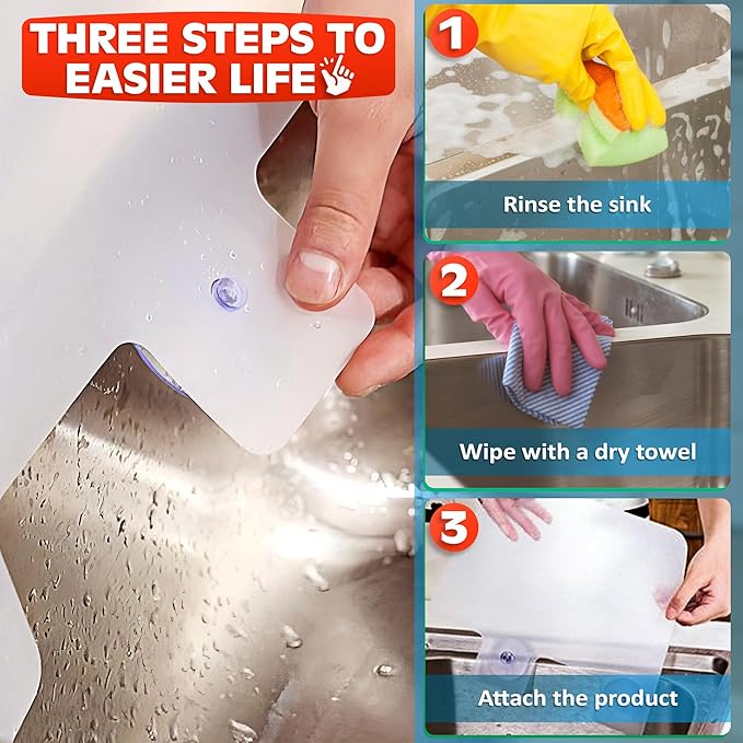 3 Pcs Sink Splash Guard Suction Cup - Image 5