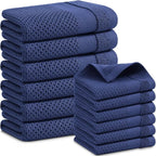 Homaxy Kitchen Towels and Dishcloths Set, 12 x 12 and 13 x 28 Inches, Super by Homaxy