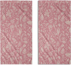 Pink Spring Floral Hand Towels for Bathroom Set of 2 Flower Leaves Vintage by Aytipun