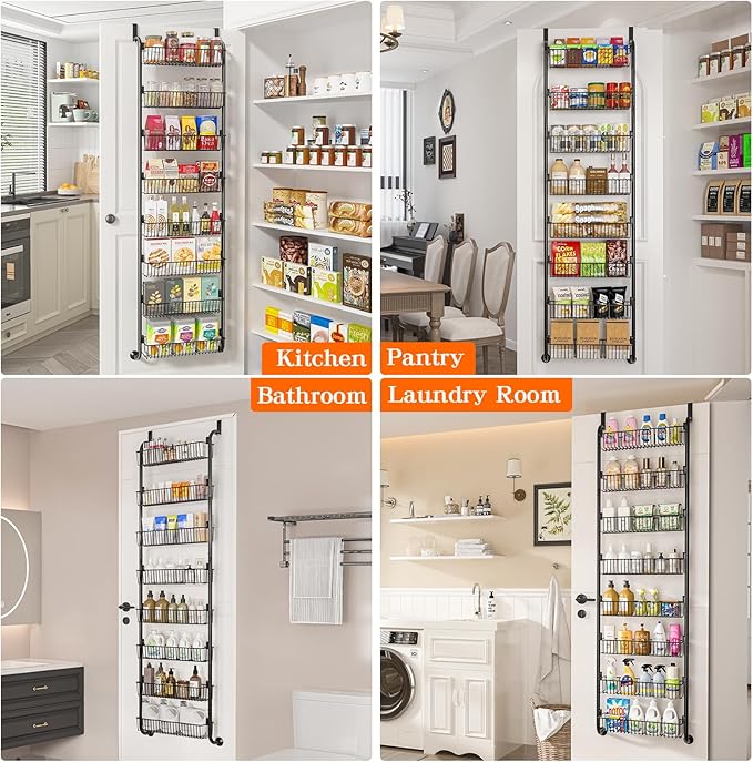 MIAOLI Over the Door Pantry Organizers and Storage, 8-Tier Spice Rack, Home & - Image 7
