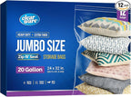 12 Count - Large Plastic Bags by CLEARWARE
