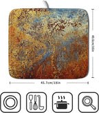 Brown Rust Colorful Metal Rusty Steel Iron Dish Drying Pad 16 x 18 Inch - Image 2