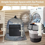 OTraki Laundry Bag Backpack 24x27 Inch Heavy Duty Mesh Laundry Bag Travel - Image 7