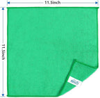 HOMEXCEL Green Microfiber Cleaning Cloth, 8 Pack Cleaning Towels - Image 2