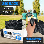 Reli. 40 to 45 Gallon Trash Bags Heavy Duty | 250 Trash Bags | Super Sizeable - Image 2