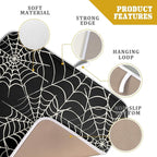 Halloween Dish Drying Mat for Kitchen Counter 16x18 Spider Web Black Holiday - Image 4