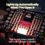 Battery Daddy Storage & Organizer Case w/Light and Tester, Stores & Protects - Image 5