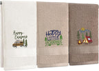Kitchen 3 Pcs Camping Themed Hand Towels Embroidered Happy Camping Bathroom by Unknown