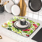 Watercolor Christmas Dish Drying Mat 16 x 18 Inch - Image 5