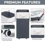 Goodpick Laundry Basket with Wheels, 75L Laundry Hamper - Image 4