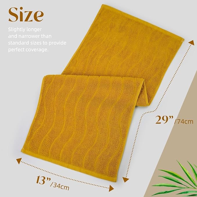 Jacquotha Wavy Striped Cotton Hand Towels, Dry Your Hand Instantly, 13x29 Inches - Image 7