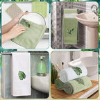 3 Pcs Tropical Palm Leaves Hand Towels - Image 5