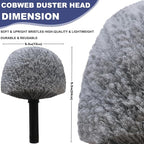 Grey Corner Cobweb Duster Head Brush - Image 2