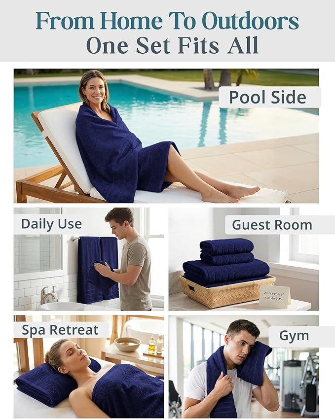 Casa Platino 100% Cotton Bath Towels - Image 7