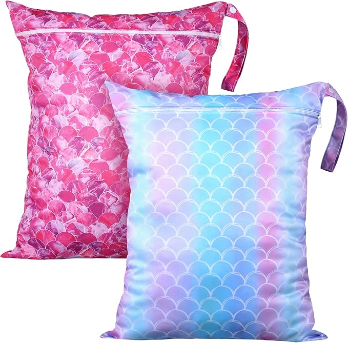 Shappy 2 Pcs Large Travel Laundry Bag Washable Waterproof Wet Dry Large Dirty by Shappy