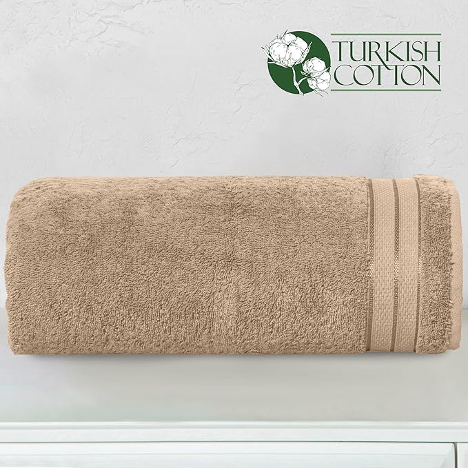 Elegant Comfort Three Line Popcorn Extra Large Luxury Bath Towel - Image 3
