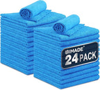Microfiber Cleaning Cloth, 24 Pack Reusable Microfiber Towels by Unimade