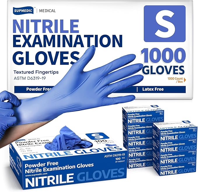 Medical Soft Max™ Nitrile Exam Gloves, Powder-Free Latex-Free Food Safe Clean by Supmedic