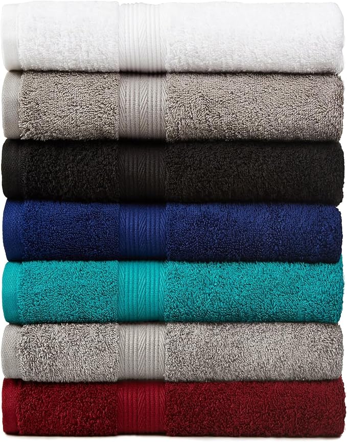 Amazon Basics Fade-Resistant 100% Cotton Washcloths - Image 2