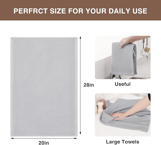 Homaxy 100% Cotton Waffle Weave Kitchen Dish Towels, Ultra Soft Absorbent Quick - Image 3