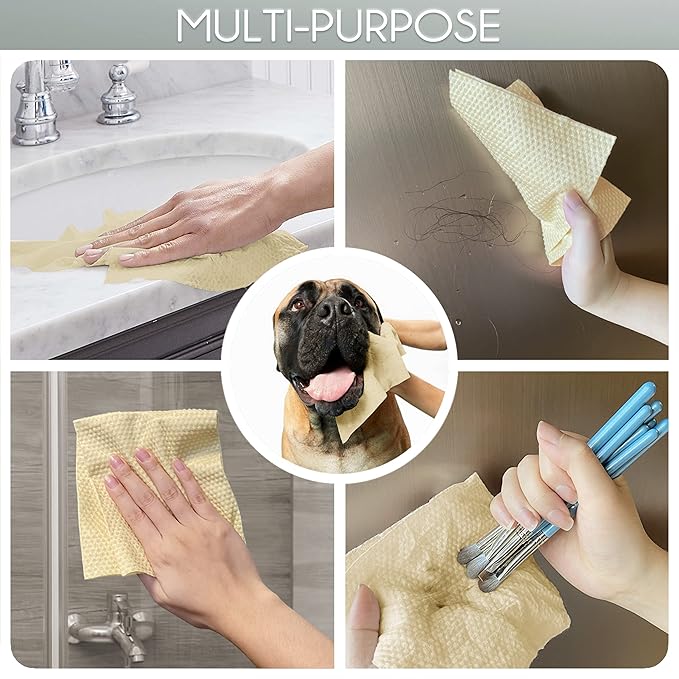 Bamboo Rayon Disposable Face Towel Biodegradable Large Dry Face Wipes 240 Count - Image 7