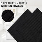 Homaxy Premium Cotton Kitchen Towels 16"x 28", Large Natural Ring Spun 390 GSM - Image 2