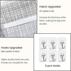 2pcs 3-pockets Large Wall Hanging Organizer Bag, Linen Fabric Door Hanging - Image 4