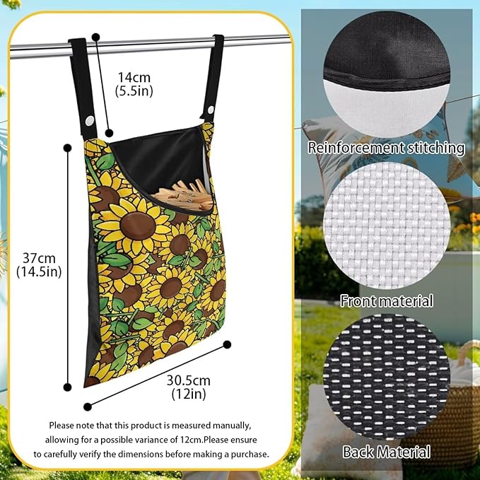 2 Pcs Clothes Pin Hanging Bag - Image 6