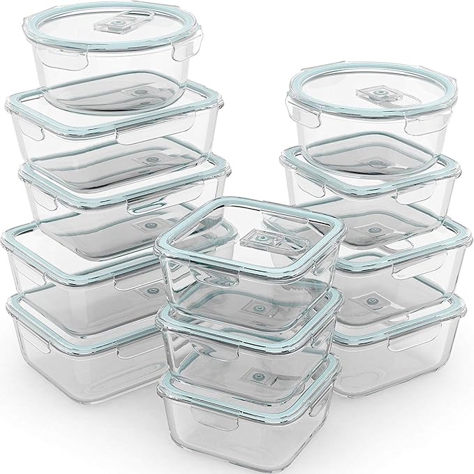 Razab 24 Pc Airtight Glass Food Storage Containers by RazabHomeGoods