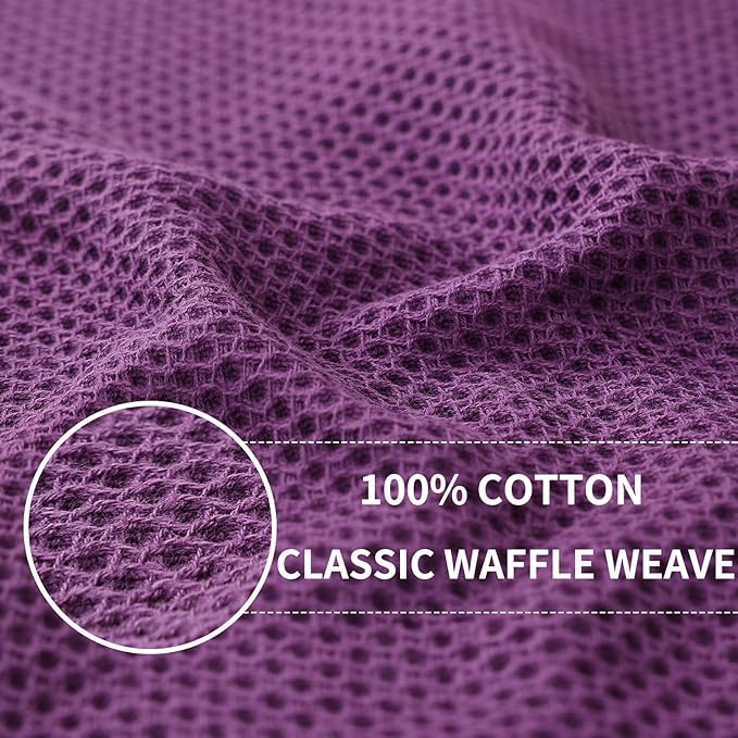 Homaxy 100% Cotton Waffle Weave Kitchen Dish Towels, Ultra Soft Absorbent Quick - Image 2