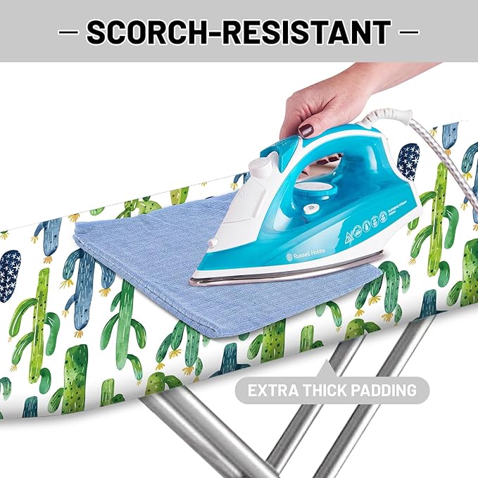 Extra Thick Ironing Board Cover and Pad, Tropical Cactus 15x54 Ironing Board - Image 4
