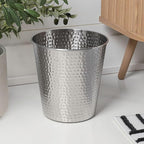 happimess HPM1110C Axel Modern Minimalist Hammered Steel 2-Gallon Wastebasket - Image 2