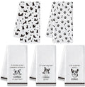 R HORSE Corgi Kitchen Dish Towel Set- 5Pcs Cute Corgi Cleaning Dishcloth Animal by RHORSE