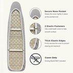 Ironing Board Cover and Pad 15"x54" Extra Thick Natural Cotton, Scorch and - Image 4