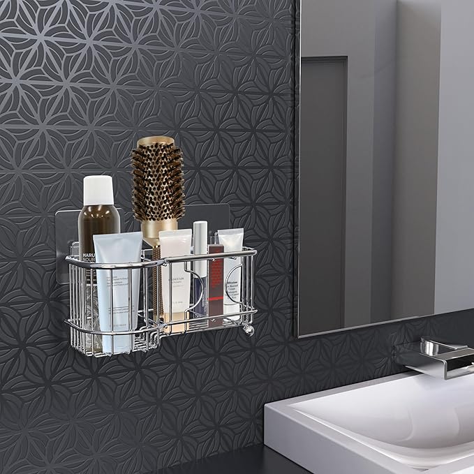 Simple Houseware Stainless Steel 6 Slots Toothbrush Holder Adhesive Wall - Image 4