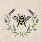 SKL Home Bee Lavender 100% Cotton Embroidered 2pc Hand Towel Set, Decorative - Image 5