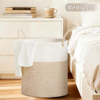 Tall Laundry Basket with Handles, 88L Portable Dirty Clothes Hamper, Boho - Image 5