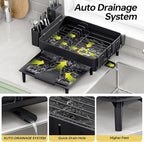 Dish Drying Rack for Kitchen Counter, 304 Stainless Steel Dish Rack, Expandable - Image 2