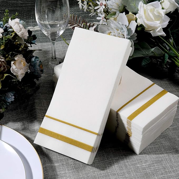 FOCUSLINE 200 Linen Feel Disposable Bathroom Napkins, Soft and Absorbent Paper - Image 5