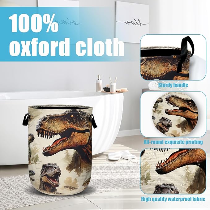 Dinosaur Laundry Basket, Laundry Hamper Collapsible Oxford Cloth - Image 4