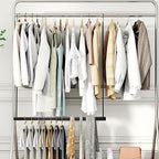 STORAGE MANIAC Hanging Closet Rod, Adjustable Width and Height Closet Hanging - Image 9
