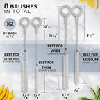 Heavy Duty Cleaning Brushes Set of 8 - Image 2